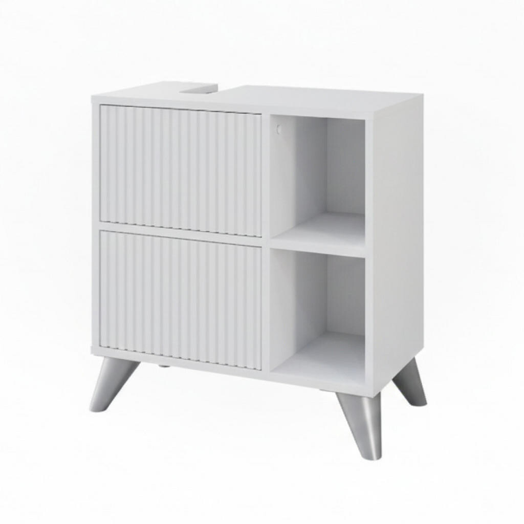 Vicco TOALETNÍ SKŘÍŇKA PRO UMYVADLO Leano Bílá 60 x 62 cm se 2 zásuvkami