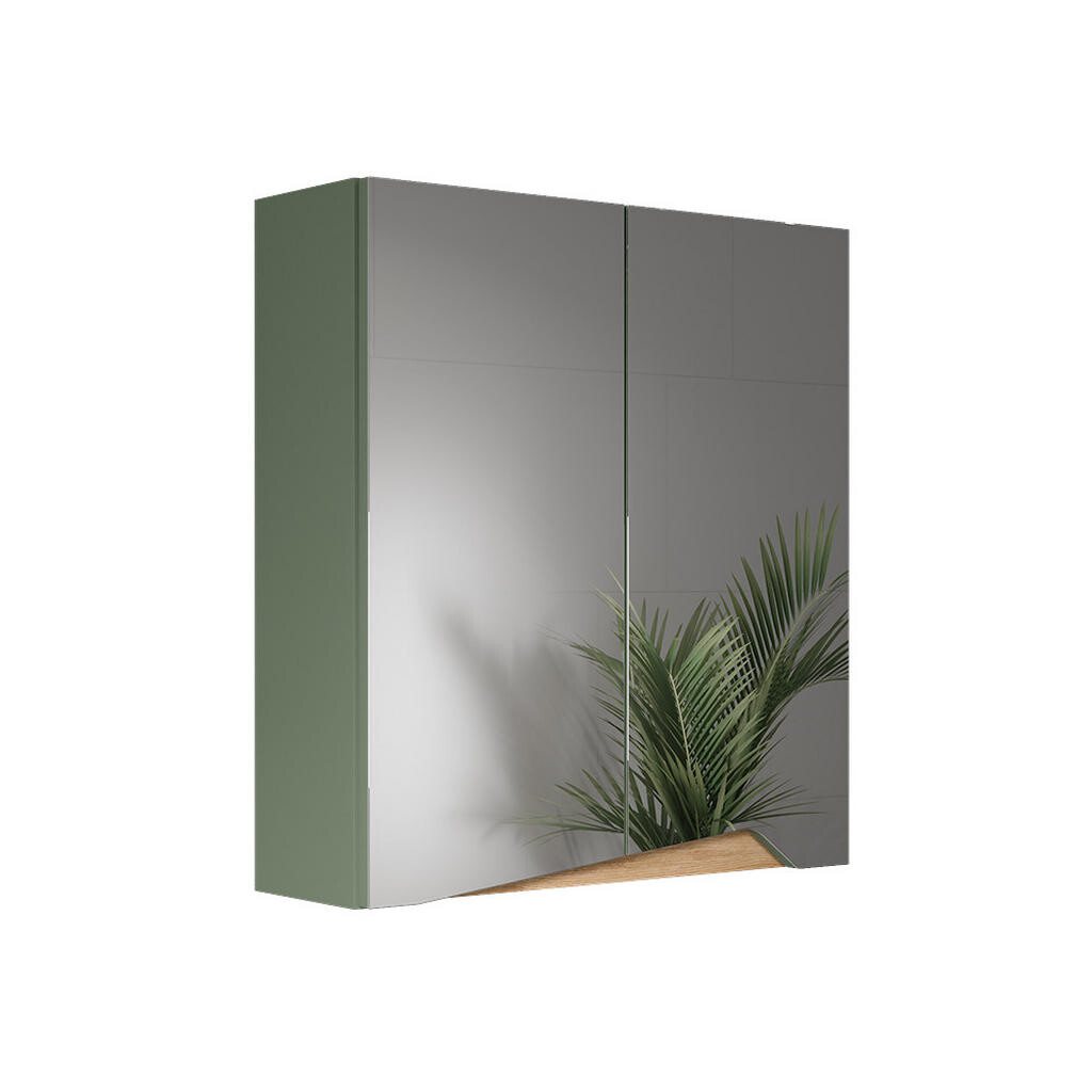 Vicco KOUPELNOVÁ ZRCADLOVÁ SKŘÍŇKA Marelle Zelená/umělecká 60 x 67 cm s policemi