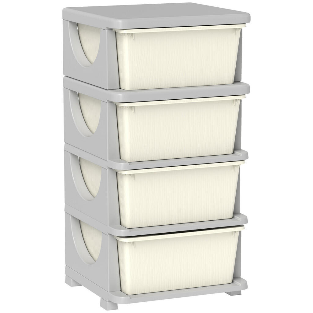 HOMCOM ÚLOŽNÉ BOXY pro děti, 4 velké zásuvky, plast