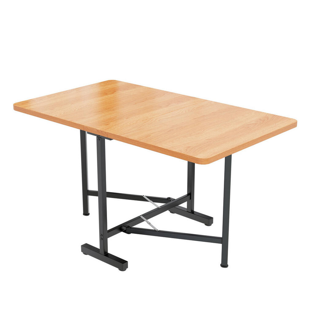 OKWISH JÍDELNÍ stůl 120/80 cm v dekoru amerického bílého dubu z MDF rozkládací a skládací