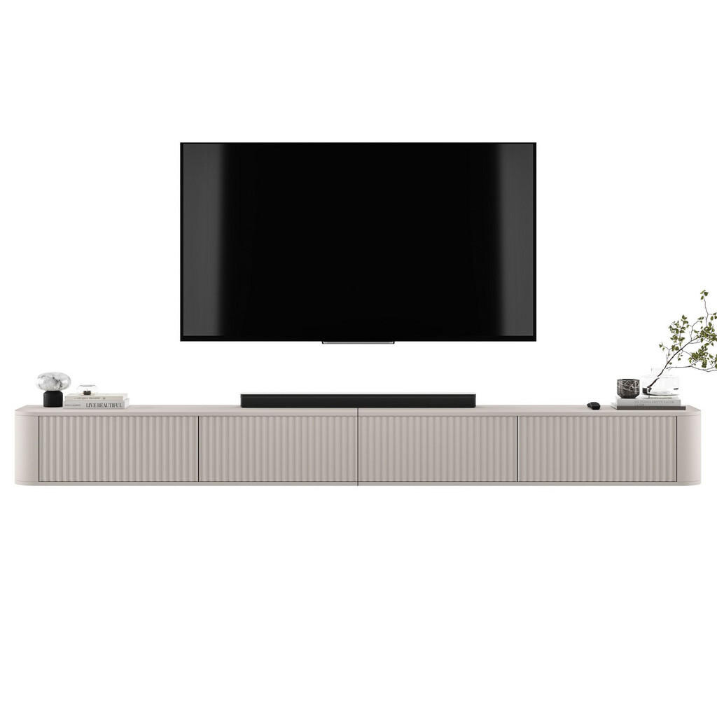 Meble Lindner TV stolek Aurora, sada 2 kusů, matný kašmír, 280 cm