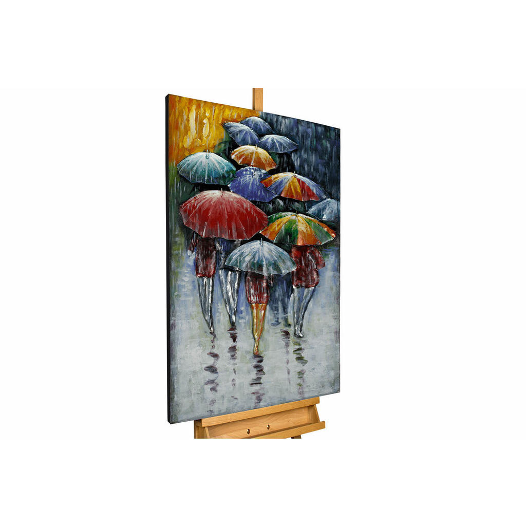 KUNSTLOFT KOVOVÝ OBRAZ BARVY DEŠTNÍKŮ, 50/100 CM