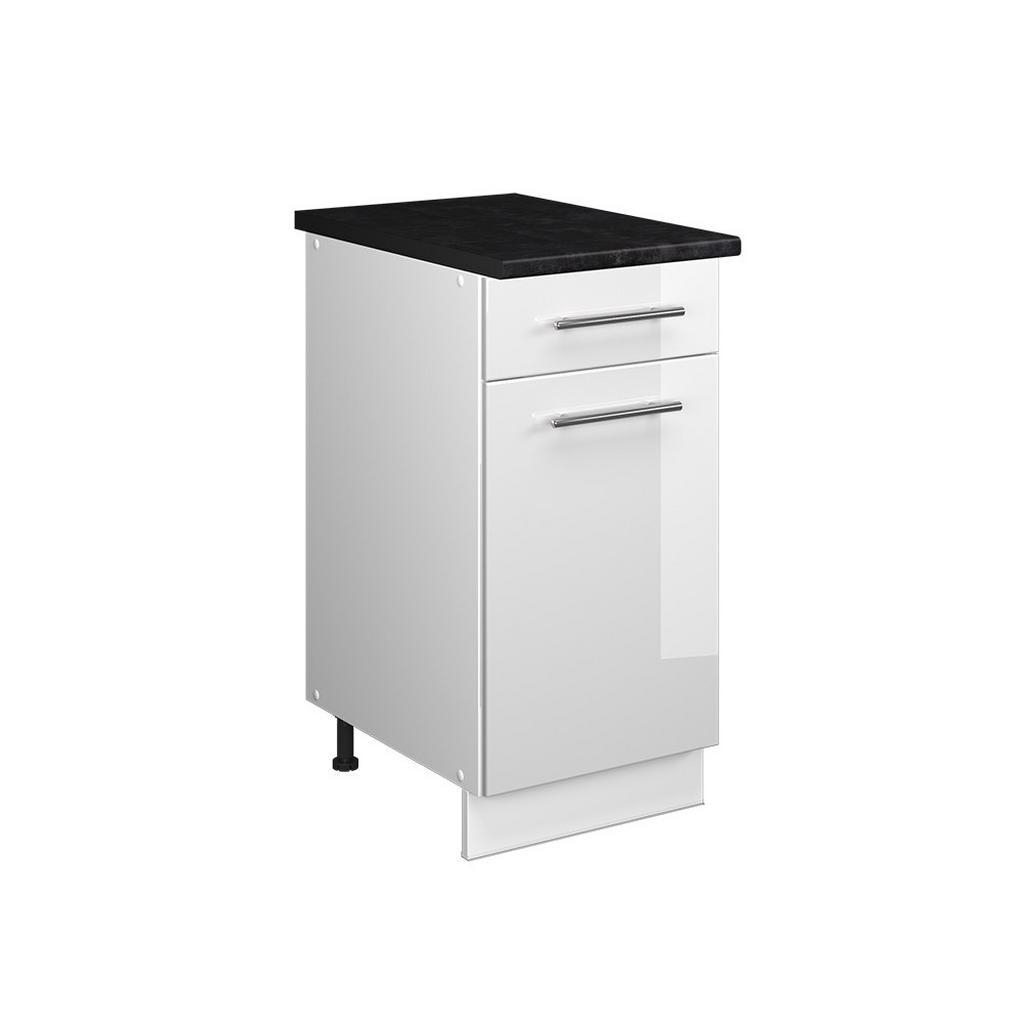 Vicco SPODNÍ SKŘÍŇKA PRO DŘEZ/VARNOU DESKU Fame-Line, Bílá vysoký lesk/Bílá, 40 cm, PD Antracit