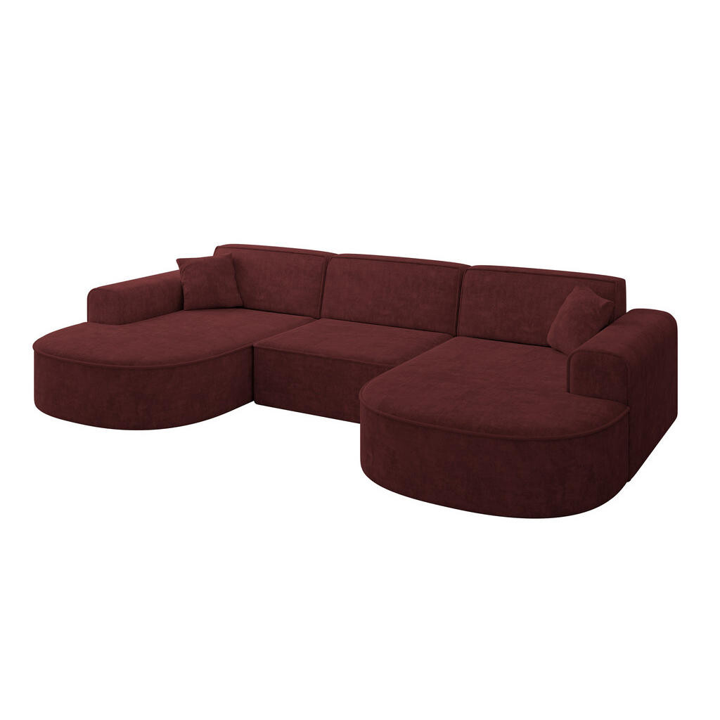 ALTDECOR SEDACÍ SOUPRAVA MARI-U1 – 303 x 171 x 79 cm, bordó, velur