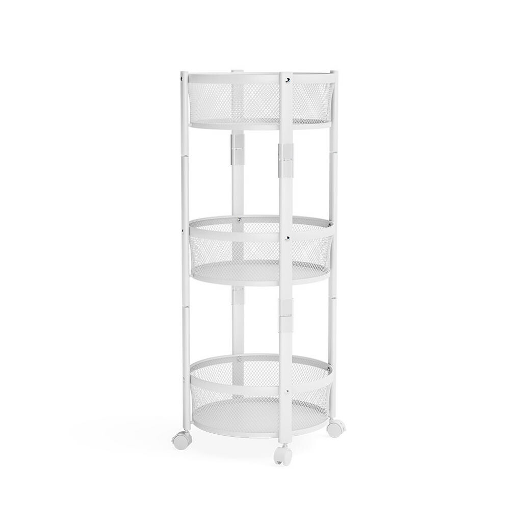 Vicco VOZÍK Falto, Bílá, 37.5 x 88 cm se 3 praktickými košíky