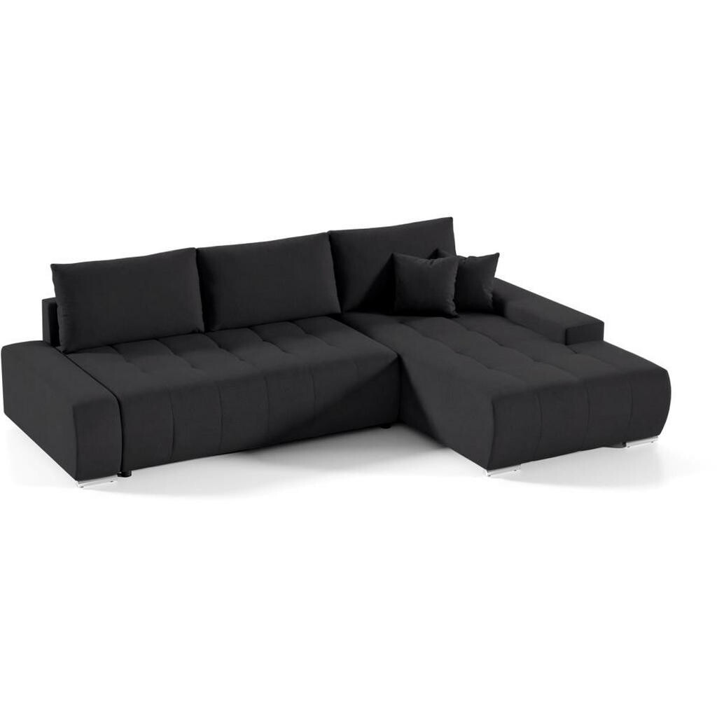 Beautysofa ROHOVÁ pohovka Draco L černá, pravá