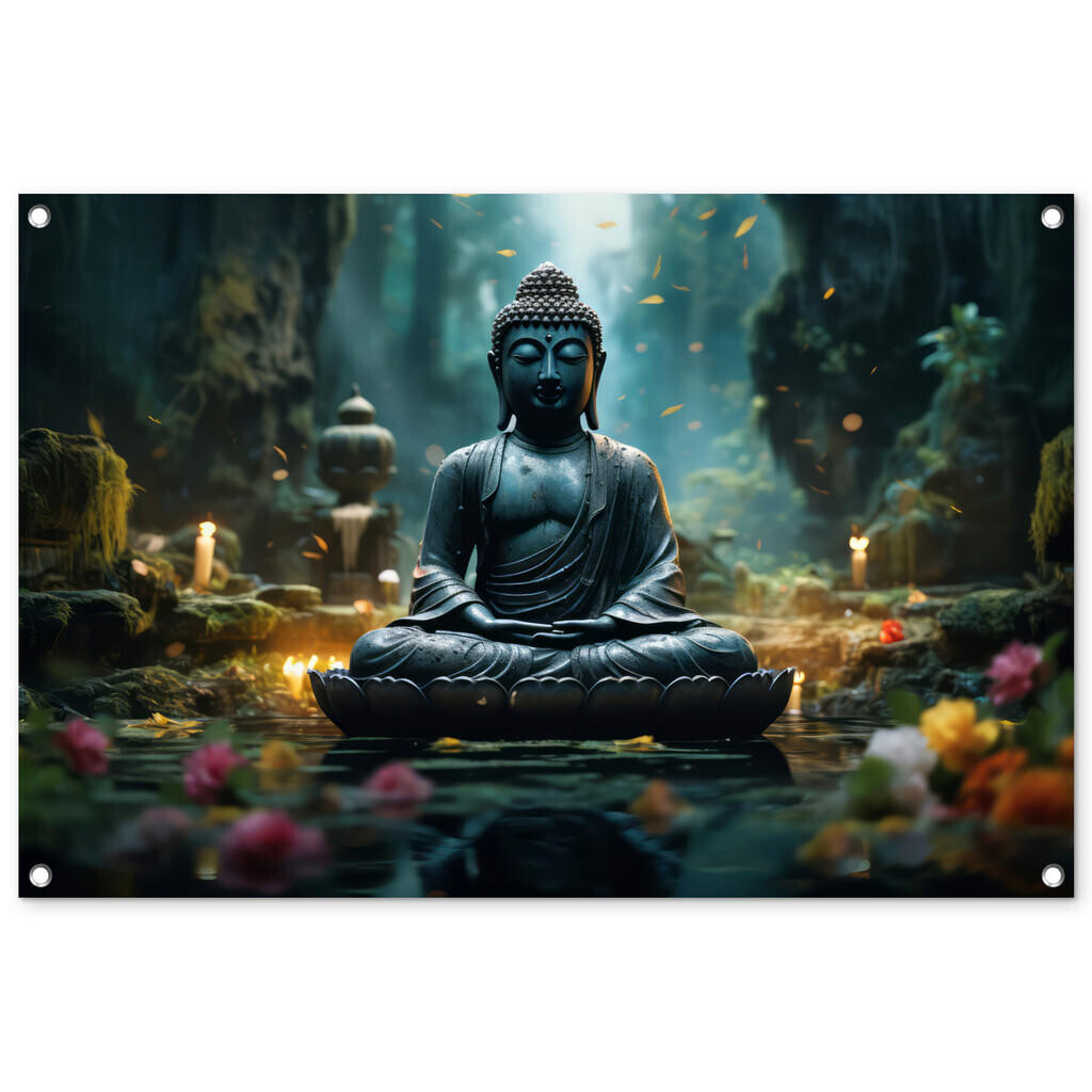 OnlyWow ZAHRADNÍ PLAKÁT Buddha - Socha - Buddha - Zen - Umění - Buddha 90x60 cm