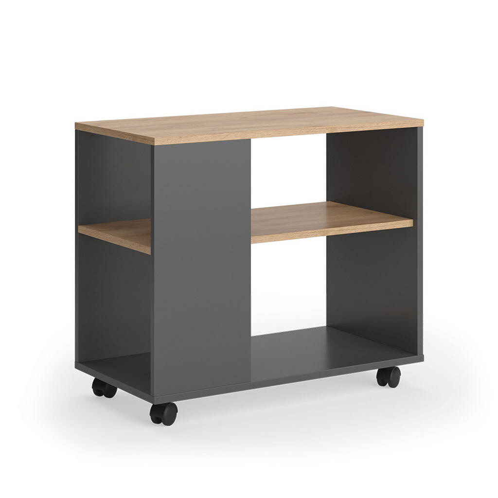 Vicco KONFERENČNÍ STOLEK Marian Zlatý dub power/antracit 70 x 36.6 cm s kolečky