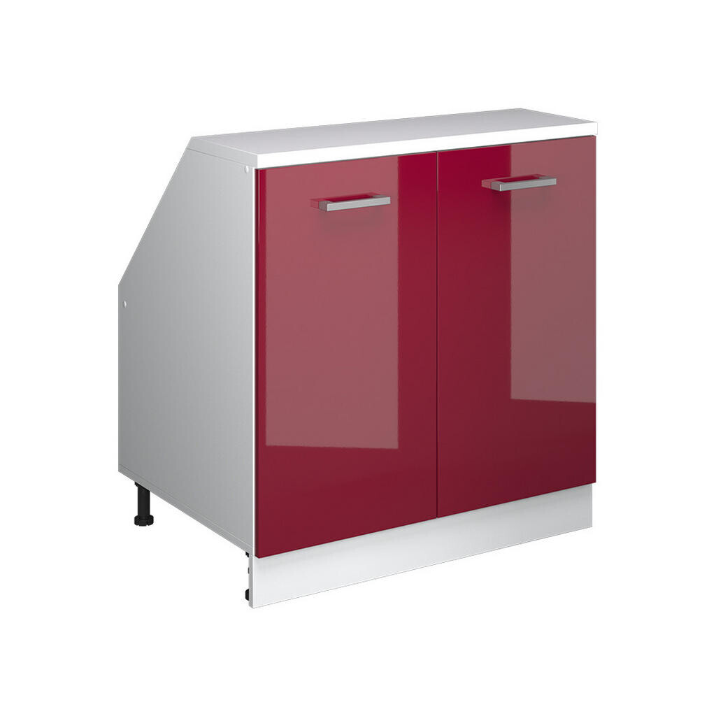 Vicco ŠIKMÁ SKŘÍŇ Rion Červená vysoký lesk 80 x 81.6 cm se 2 dveřmi, korpus skříně hloubka 60 cm