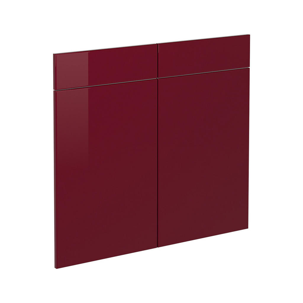 Vicco KUCHYŇSKÁ DVÍŘKA R-Line Červená vysoký lesk 79.2 x 70.8 cm nábytková čela pro spodní skříňku se zásuvkami