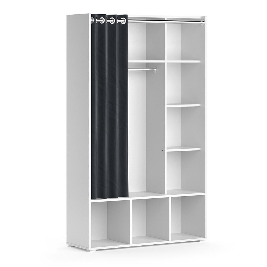 Vicco ŠATNÍ SKŘÍŇ Luigi Bílá 38 x 178.1 cm s tyčí na záclony