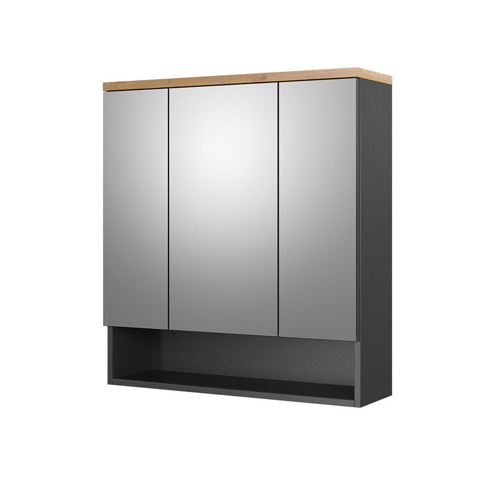 Vicco KOUPELNOVÁ ZRCADLOVÁ SKŘÍŇKA Eden Antracit 70 x 77.5 cm