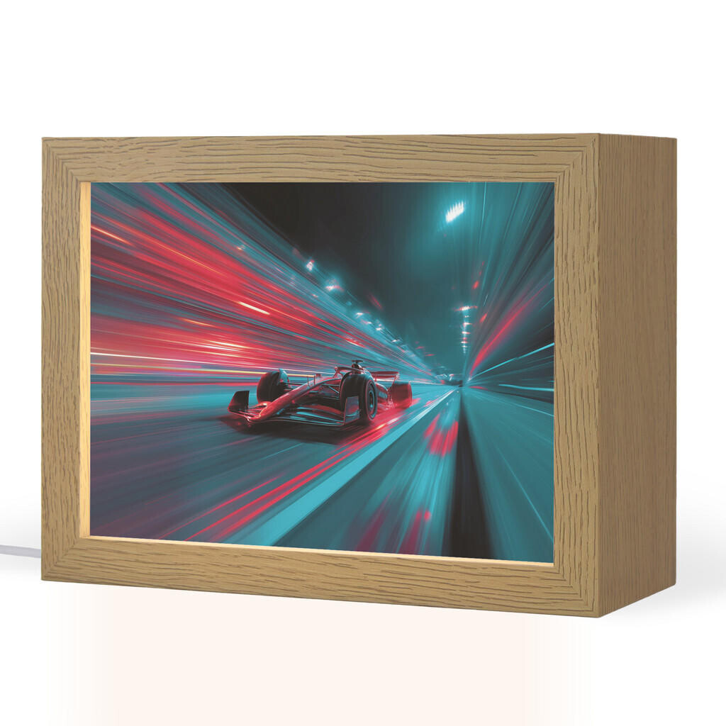 OnlyWow NOČNÍ LAMPIČKA Závodní auto - Červená - Rychlost 20x15 cm