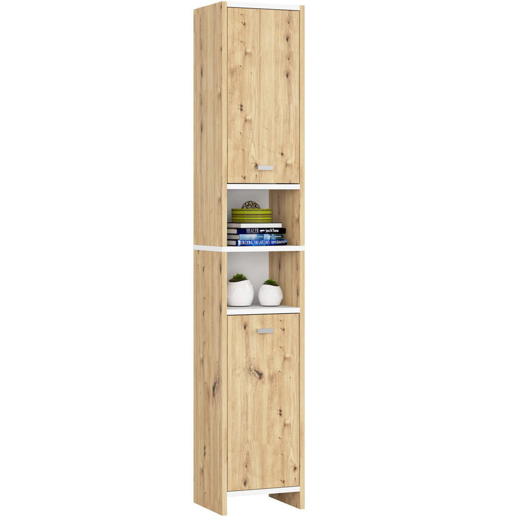 RAUMHIRSCH FURNITURE VYSOKÉ SKŘÍNĚ dub Artisan, bílá 180/32/28