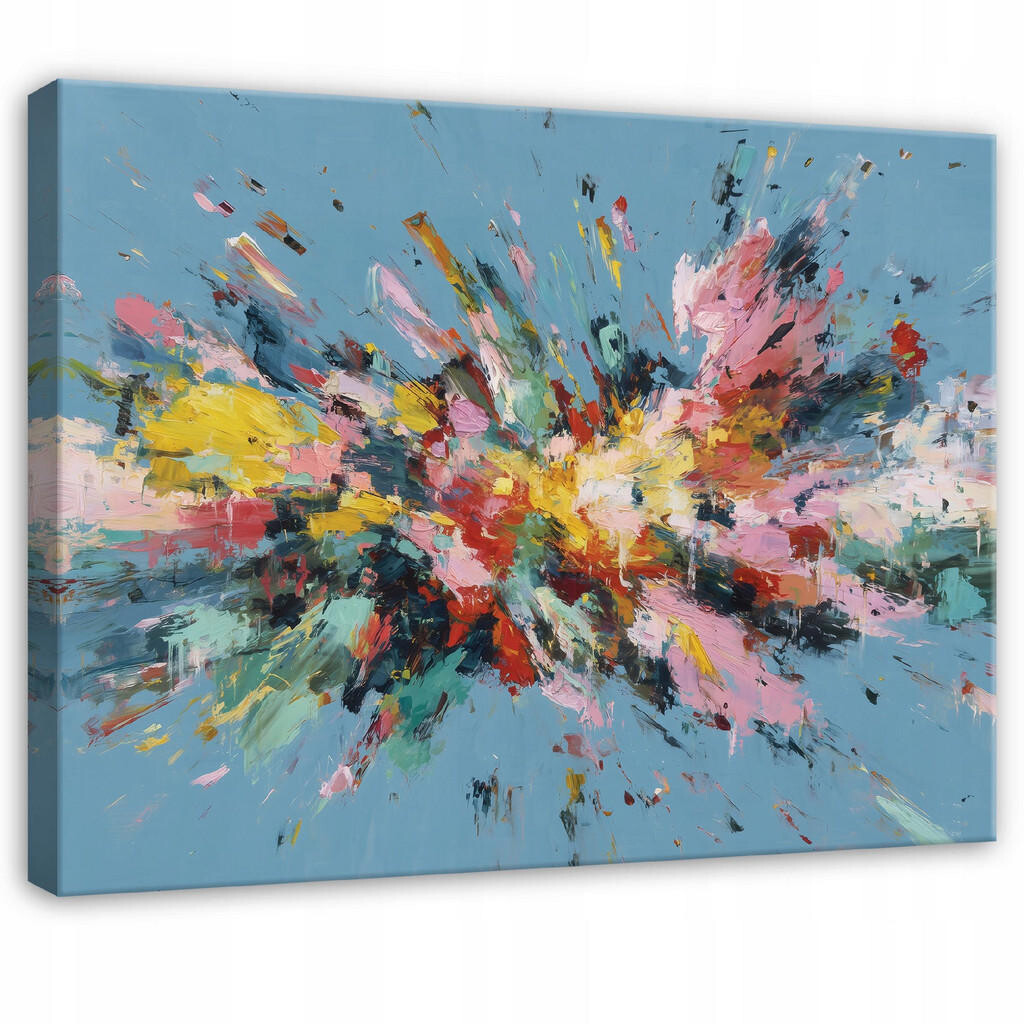 Wallarena OBRAZ na plátně abstraktní barvy modré 100x70 cm