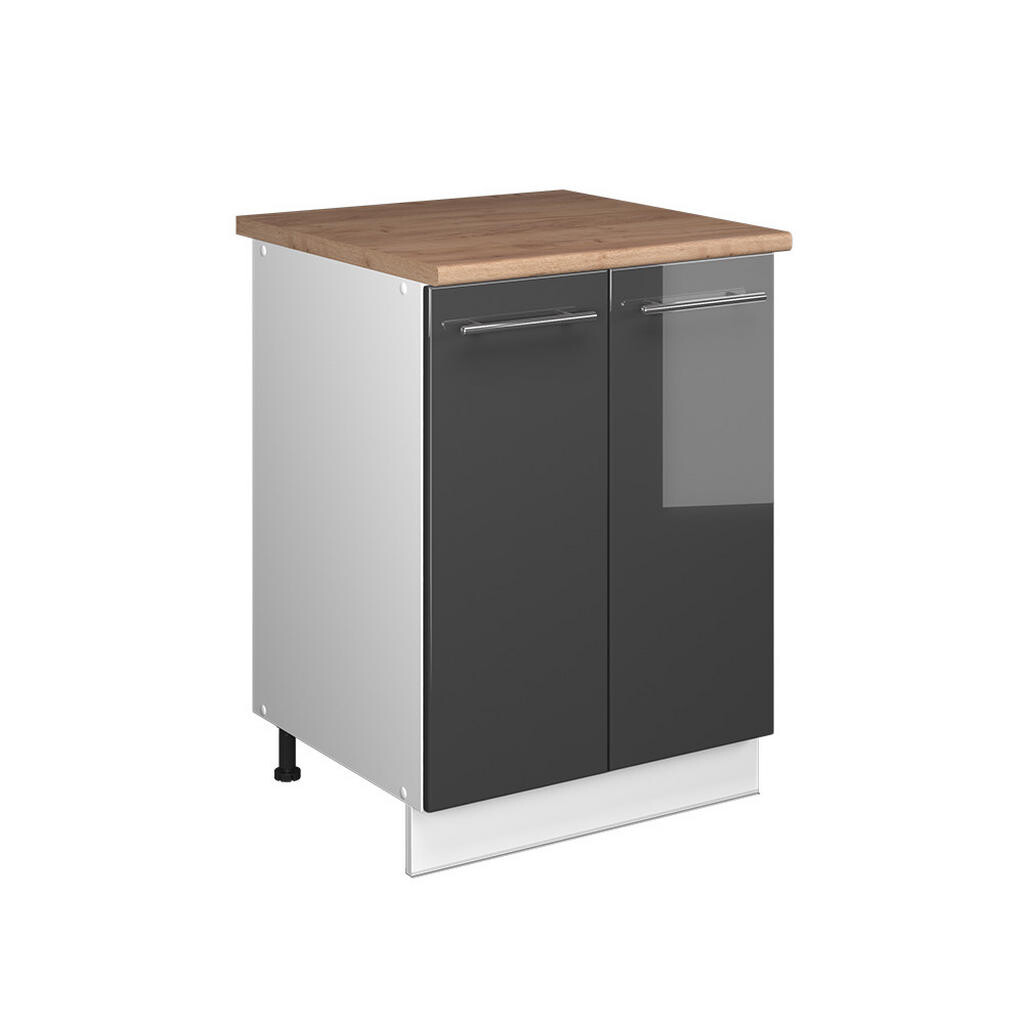 Vicco SKŘÍŇKA POD DŘEZ Fame-Line, Antracitový vysoký lesk/Bílá, 60 cm