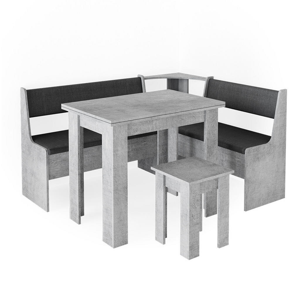 Vicco ROHOVÁ LAVICE Roman Beton 150 x 120 cm se stolkem