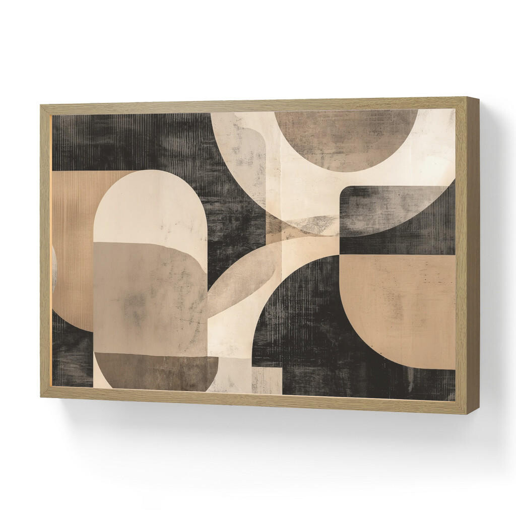 OnlyWow NÁSTĚNNÁ LAMPA S AKUMULÁTOREM Abstraktní - Tvary - Moderní - Béžová 60x40 cm