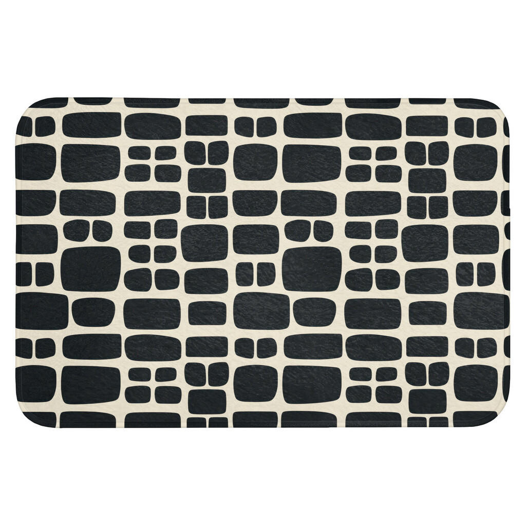 OnlyWow KOUPELNOVÁ PŘEDLOŽKA Moderní - organické - černé 90x60 cm