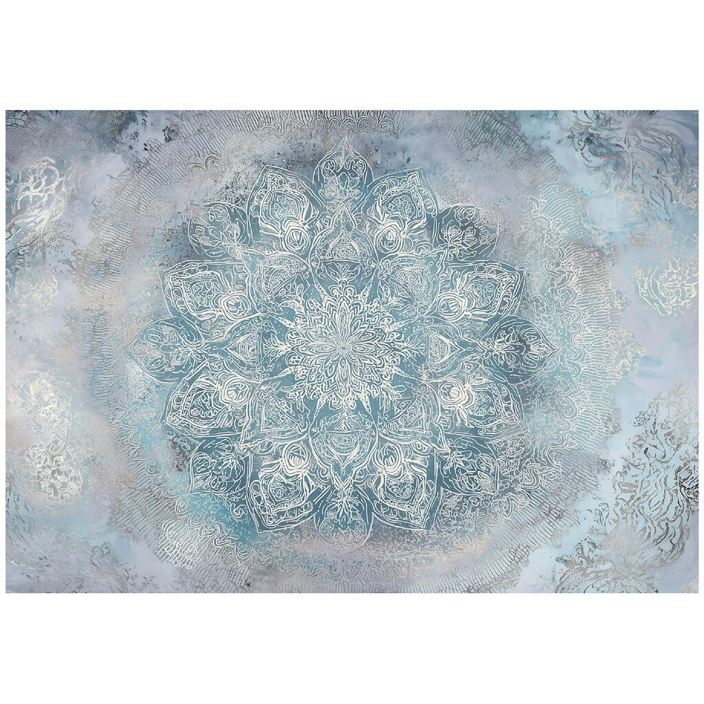 Wallarena FOTOTAPETA Mandala Betonová modrá 200x140 cm