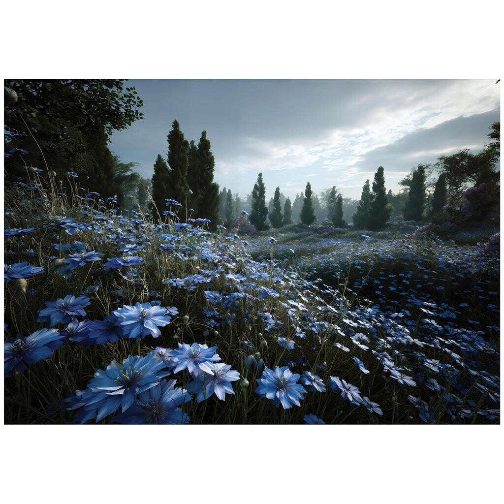 Wallarena FOTOTAPETA lesní květiny modrá 400x280 cm
