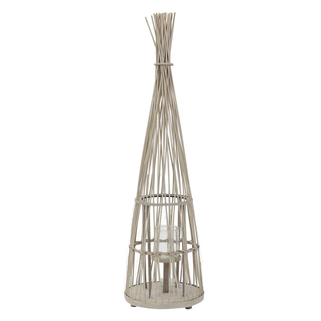 ECD-Germany BAMBUSOVÁ LAMPION V: 110 cm, dřevěná barva, styl boho