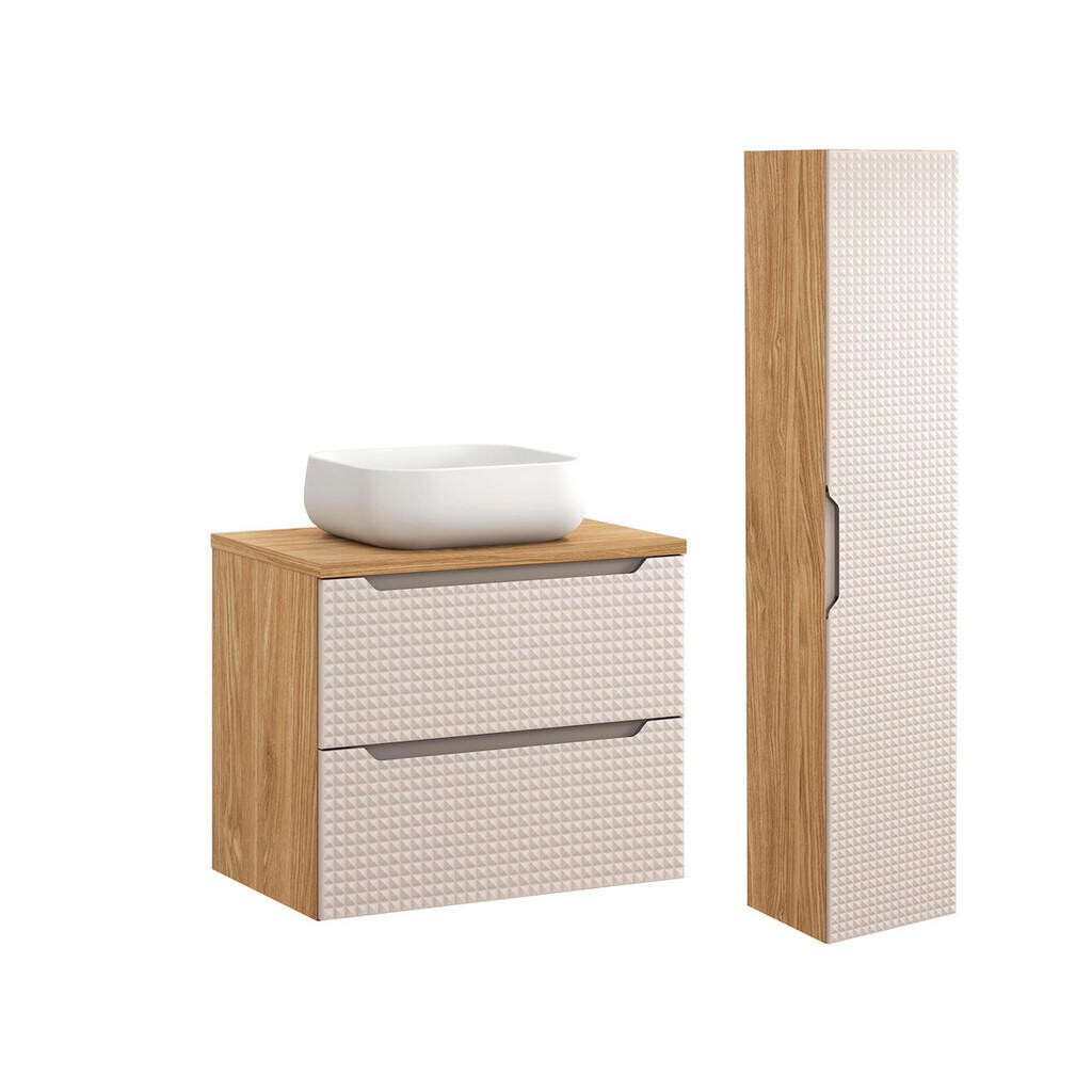 Petits-meubles KOUPELNOVÝ NÁBYTEK 70cm Mallory 2er-Set Béžová a dřevo
