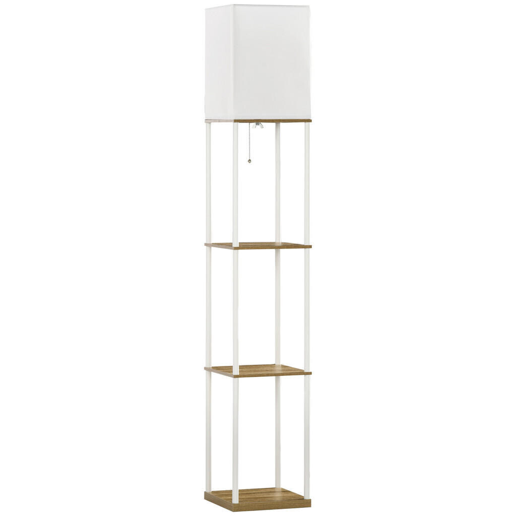 HOMCOM STOJACÍ LAMPY, stojací lampa se 3 patricemi, patice E27, bílá, bez žárovky
