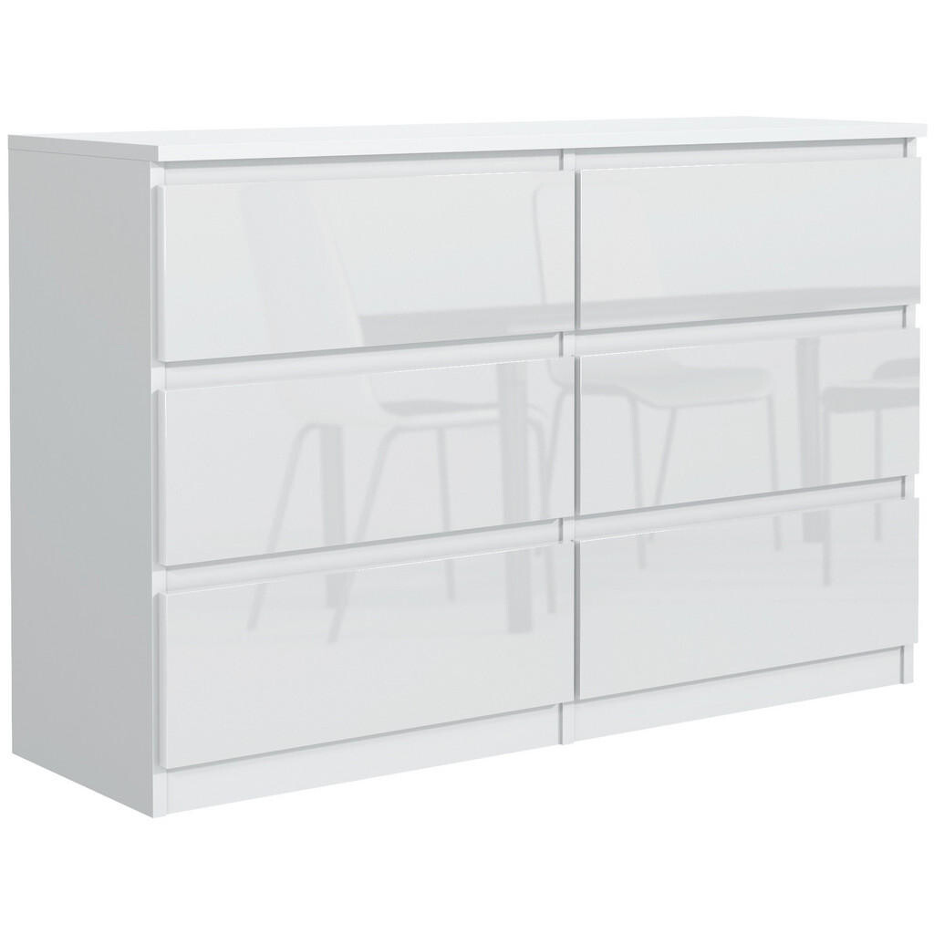 RAUMHIRSCH FURNITURE KOMODA bílá, lesklá 139/79/39