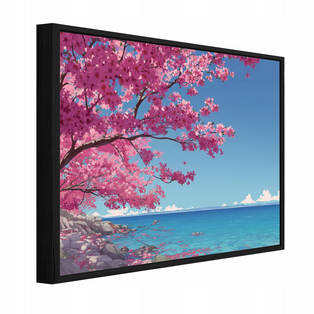 Wallarena ZARÁMOVANÉ obrazy oceánská krajina modrá 120x80 cm