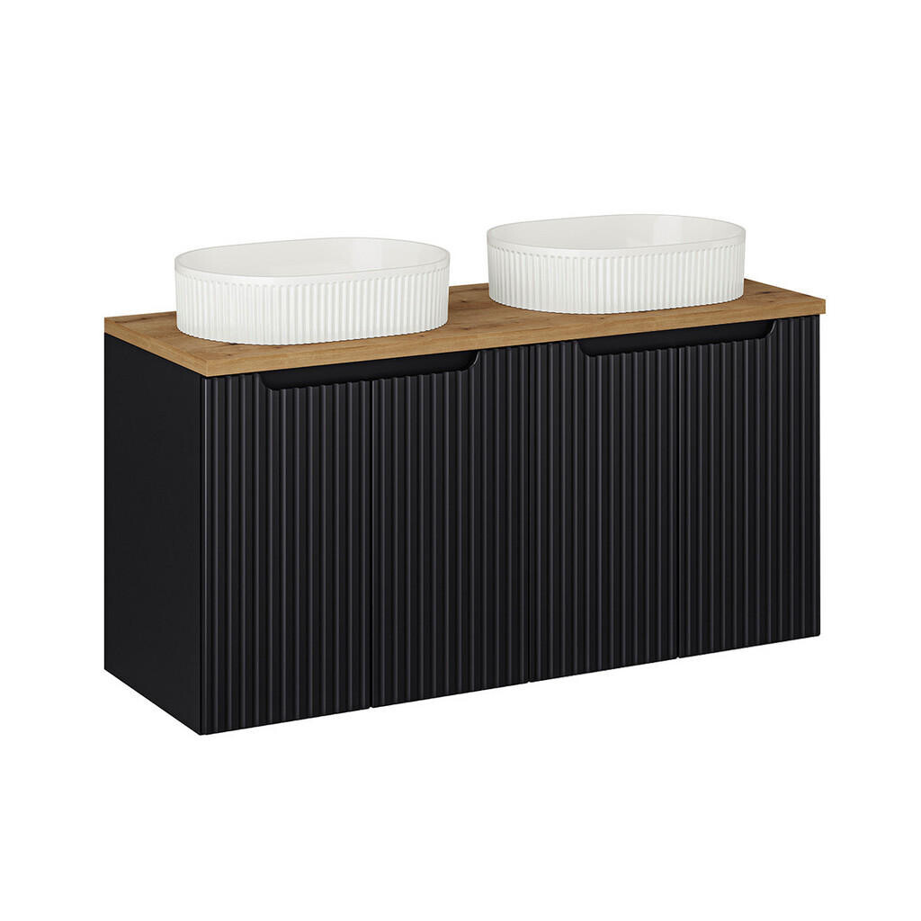 Petits-meubles DVOJUMYVADLO 120cm Riva Černá a dřevěná