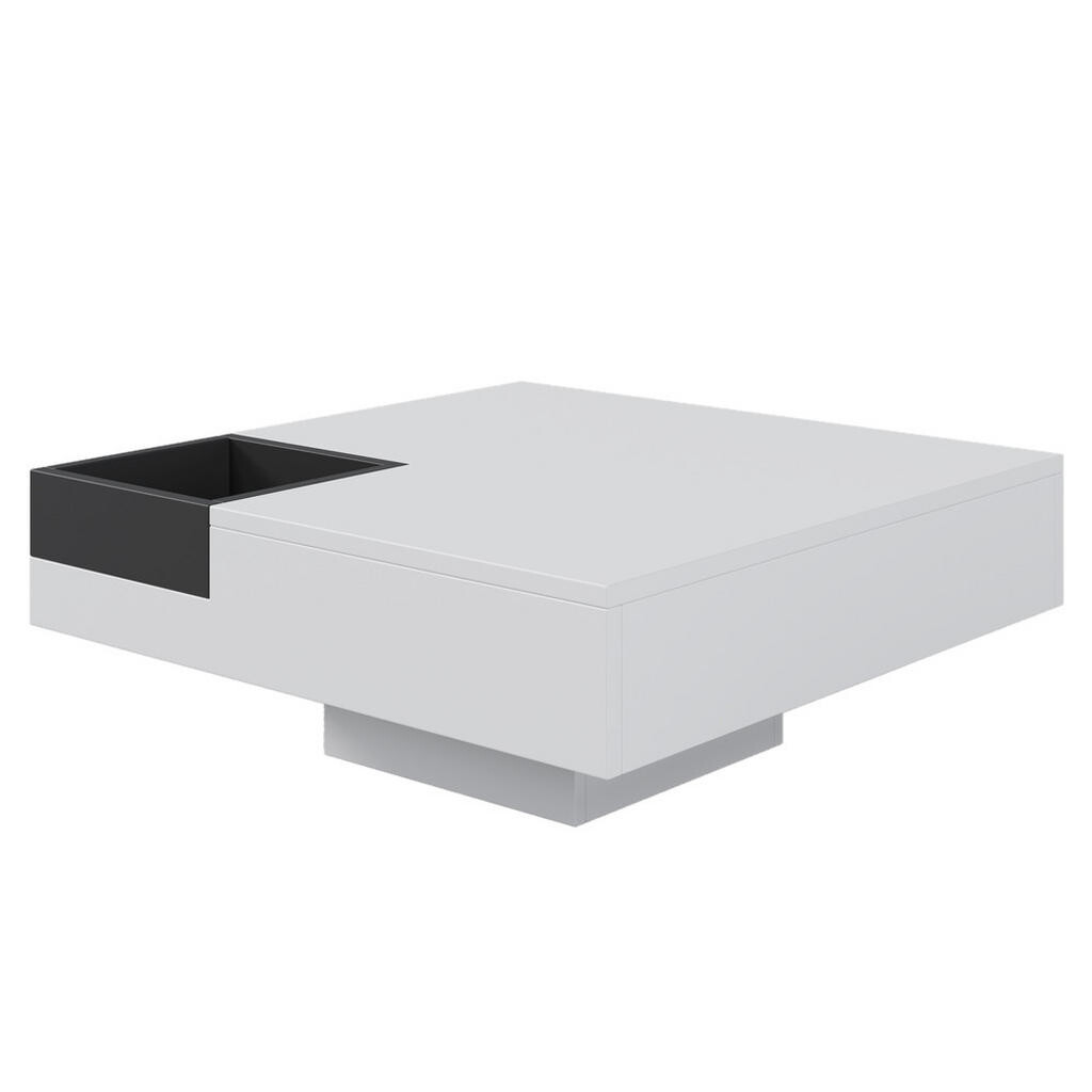 FLIEKS KONFERENČNÍSTOLEK 72x72cm LED Lesklý Bíločerný Box