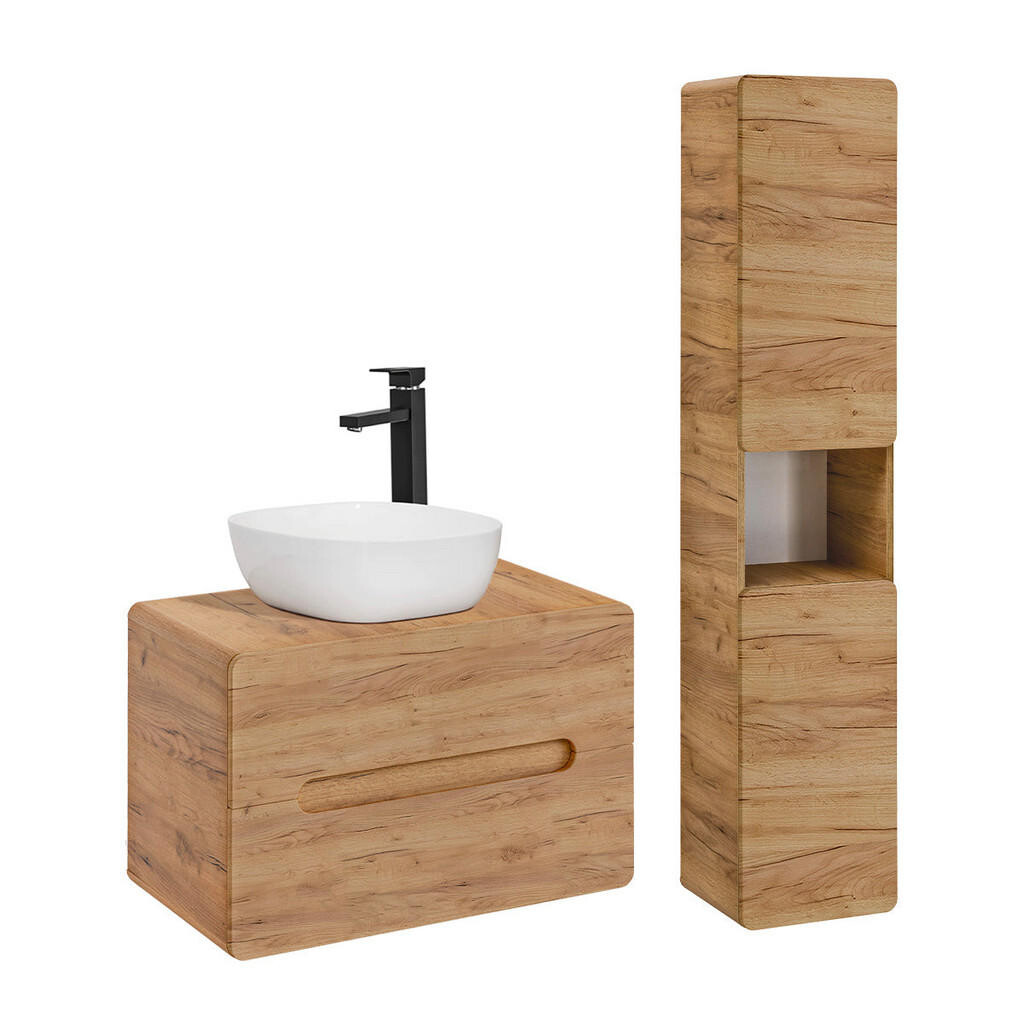 Petits-meubles KOUPELNOVÝ NÁBYTEK 80cm Arun 2er-Set Dřevo
