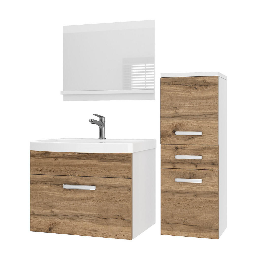 B BELINI GROUP KOUPELNOVÝ NÁBYTEK Koupelnová SADA PRI M2, Zlatohnědá matná, 90 cm