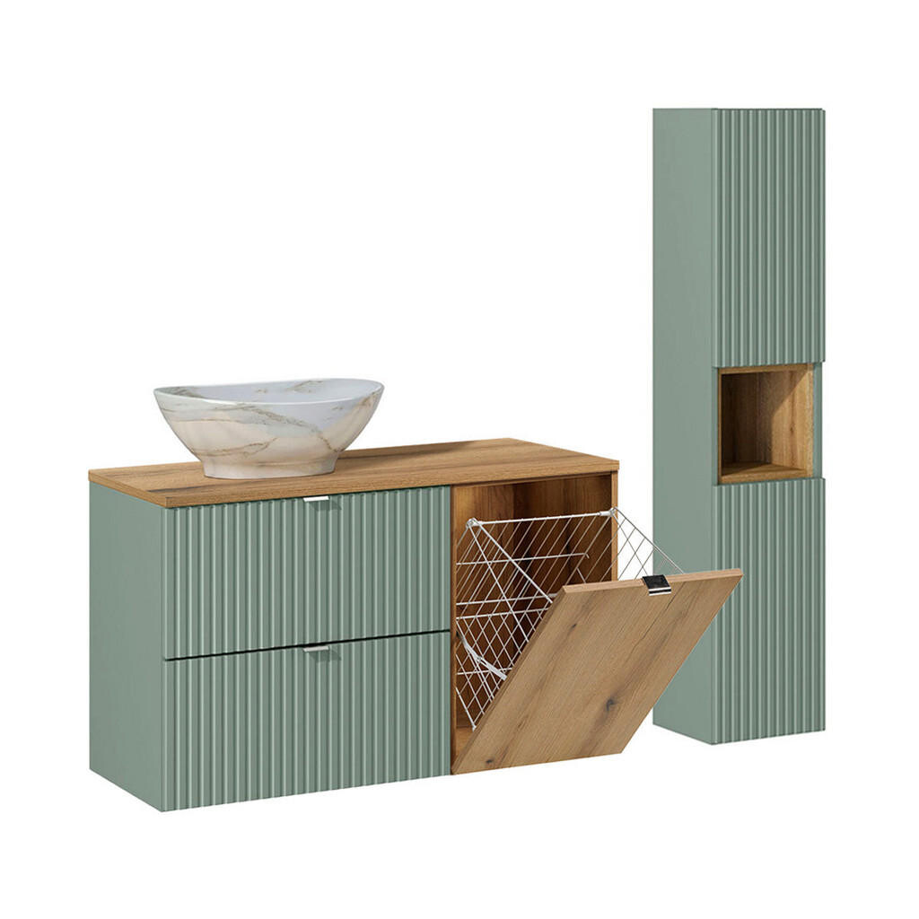 Petits-meubles KOUPELNOVÝ NÁBYTEK 100.4cm Jade 2er-Set Zelená