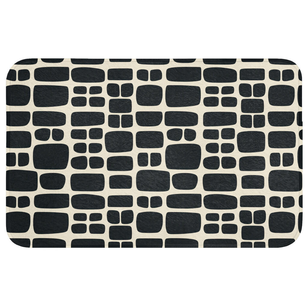 OnlyWow KOUPELNOVÁ PŘEDLOŽKA Moderní - organické - černé 80x50 cm