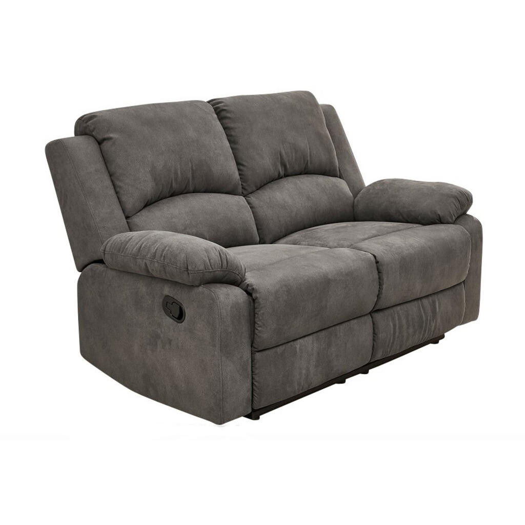 luma-home DVOUMÍSTNÁ RELAXAČNÍ POHOVKA s pružinovým jádrem, Š148/H87/V97 cm, mikrovlákno Vintage antracit / 15130