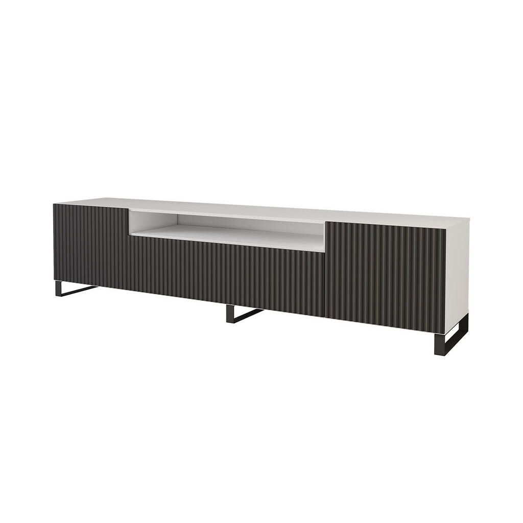 ALTDECOR NÍZKÁ komoda NOA-2-S 200 x 53 x 41 cm – bílá / černá
