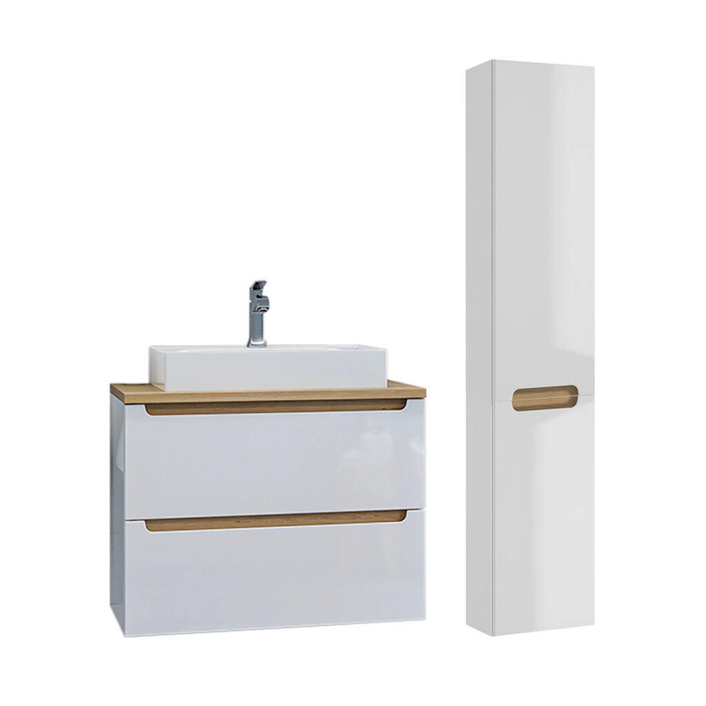 Petits-meubles KOUPELNOVÝ NÁBYTEK 80cm Livia 2er-Set Bílá