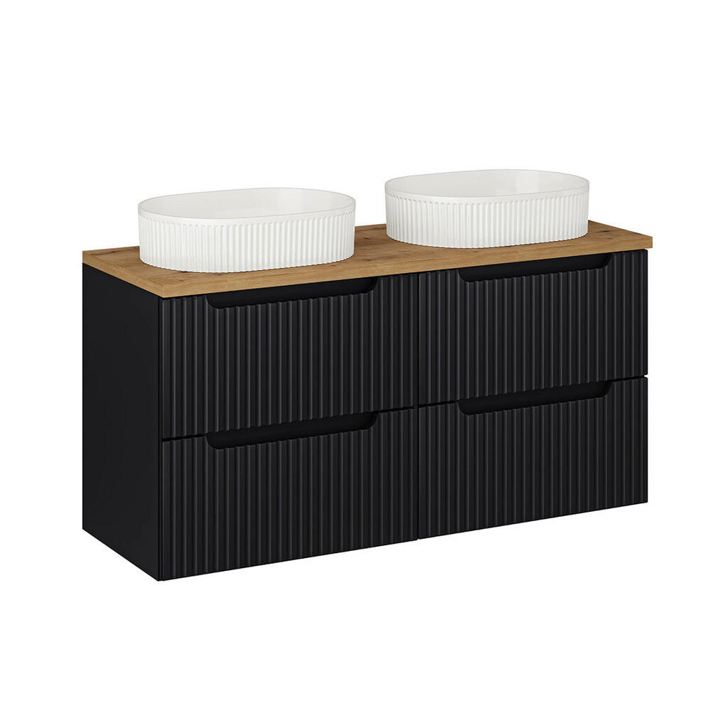 Petits-meubles DVOJUMYVADLO 120.4cm Riva Černá a dřevěná