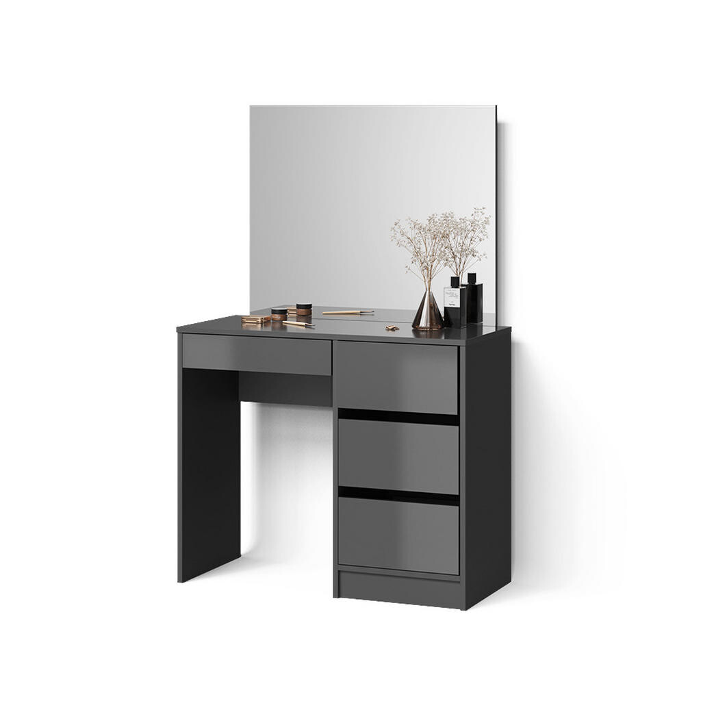 Livinity® TOALETNÍ STOLEK Imola Antracit 90 cm se zrcadlem