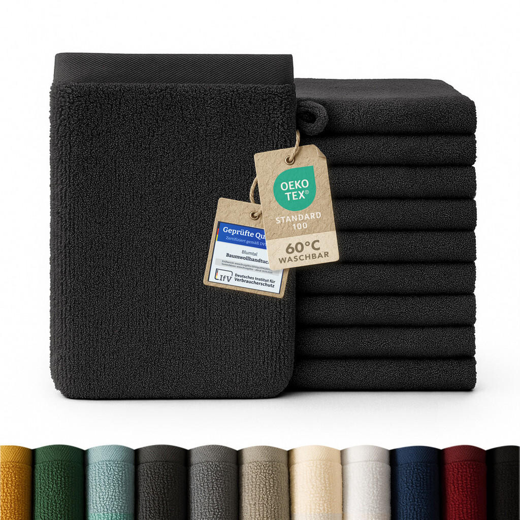 Blumtal ŽÍNKA sada 10 ks, 10x žínka 15/20 cm, černá