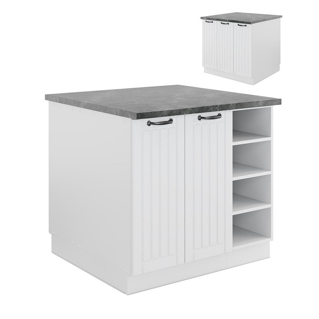 Vicco KUCHYŇSKÝ OSTROV Fame-Line Bílý venkovský dům/bílá 90 cm bez pracovní desky