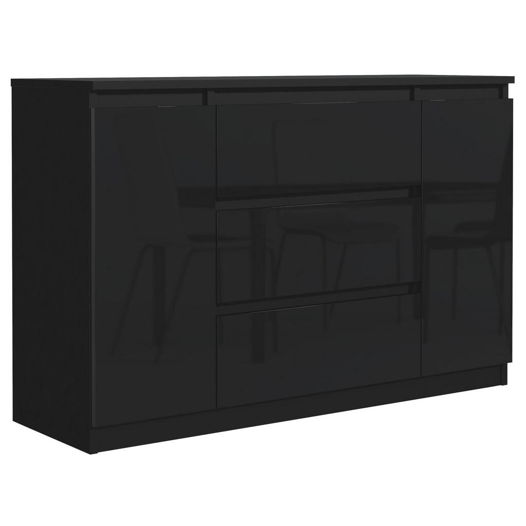 RAUMHIRSCH FURNITURE KOMODA černá, lesklá 120/79/39