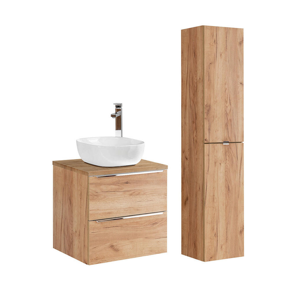Petits-meubles KOUPELNOVÝ NÁBYTEK 60.4cm April 2er-Set Dřevo