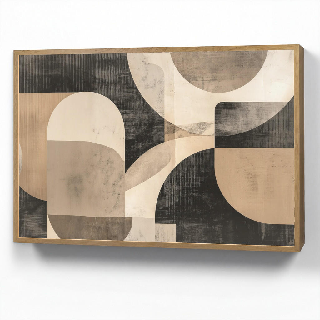 OnlyWow NÁSTĚNNÁ LAMPA S AKUMULÁTOREM Abstraktní - Tvary - Moderní - Béžová 90x60 cm