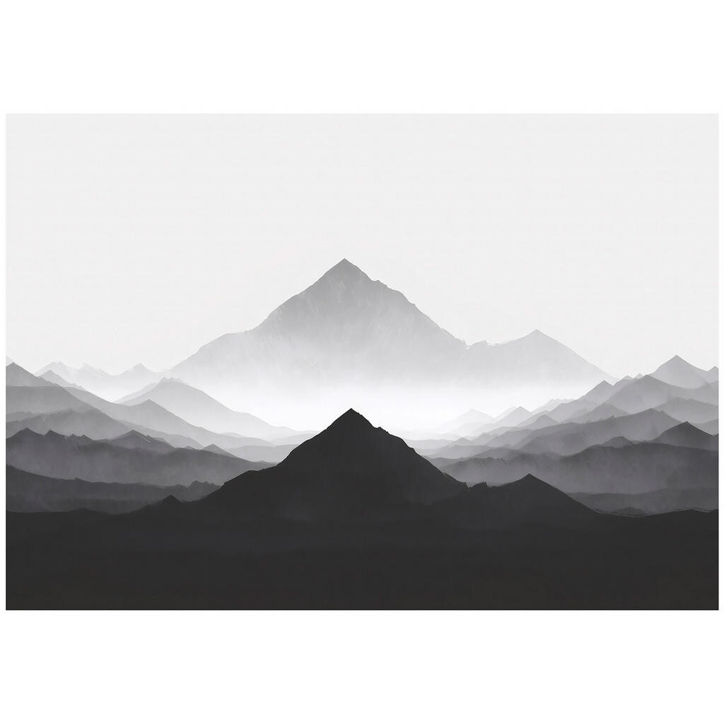 Wallarena FOTOTAPETA Hory Akvarelová šedá 150x105 cm