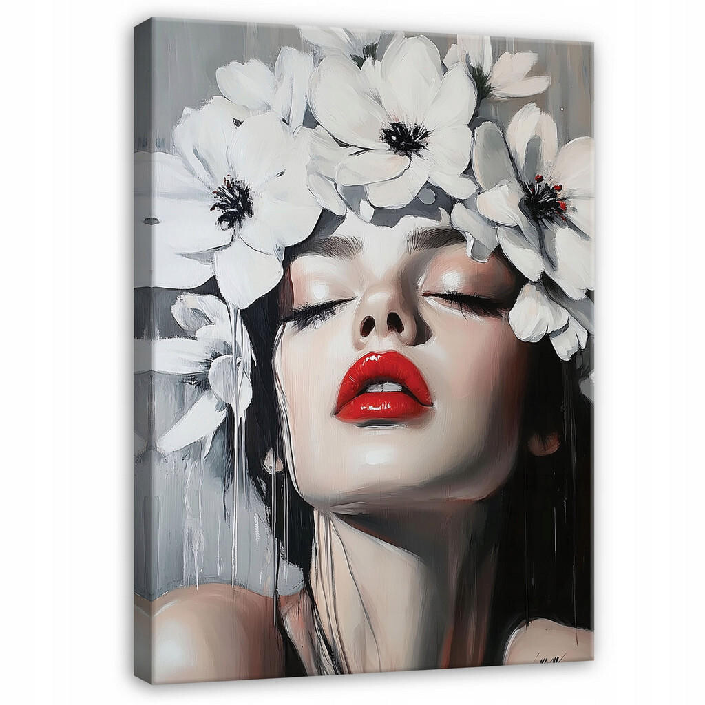 Wallarena OBRAZY NA PLÁTNĚ Žena Květiny Ložnice 120x80