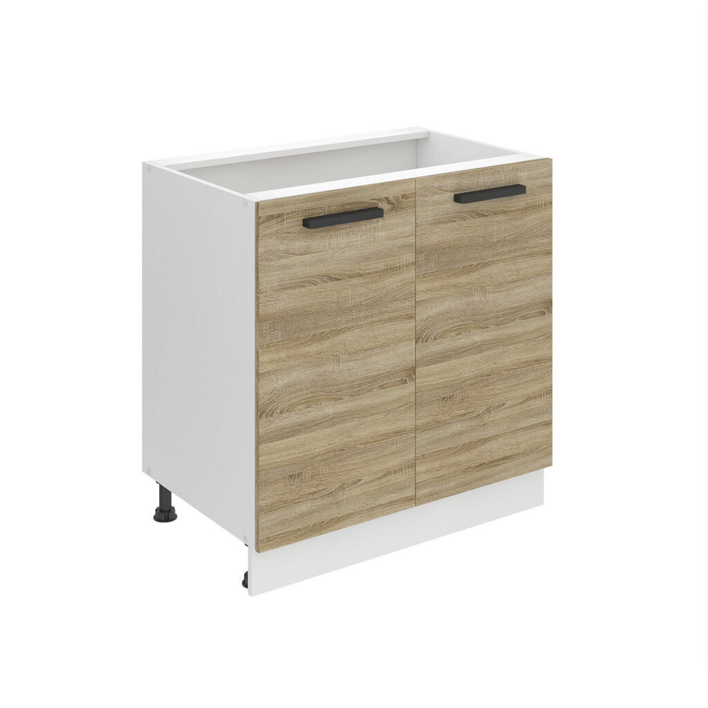 B BELINI GROUP KUCHYŇSKÁ SPODNÍ SKŘÍŇKA 80 cm SD, bez pracovní desky, s 2 dvířky, Dub Sonoma
