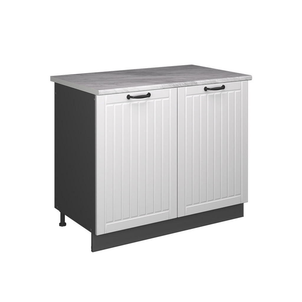 Vicco SKŘÍŇKA POD DŘEZ Fame-Line, Bílý venkovský dům/Antracit, 100 cm, PD Mramor